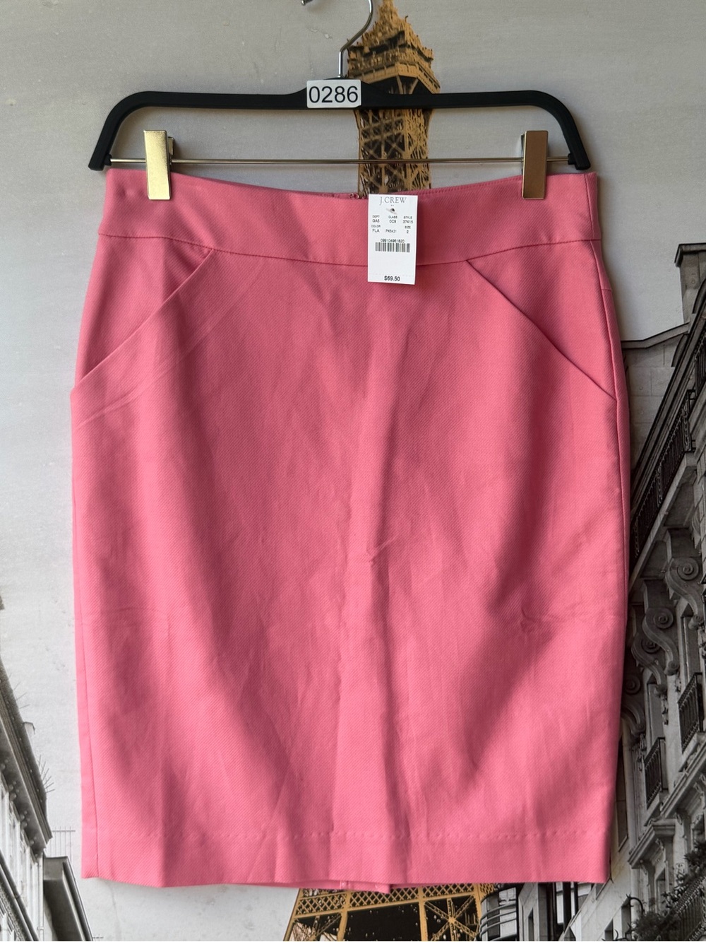 J. Crew Coral Pink Pencil Skirt